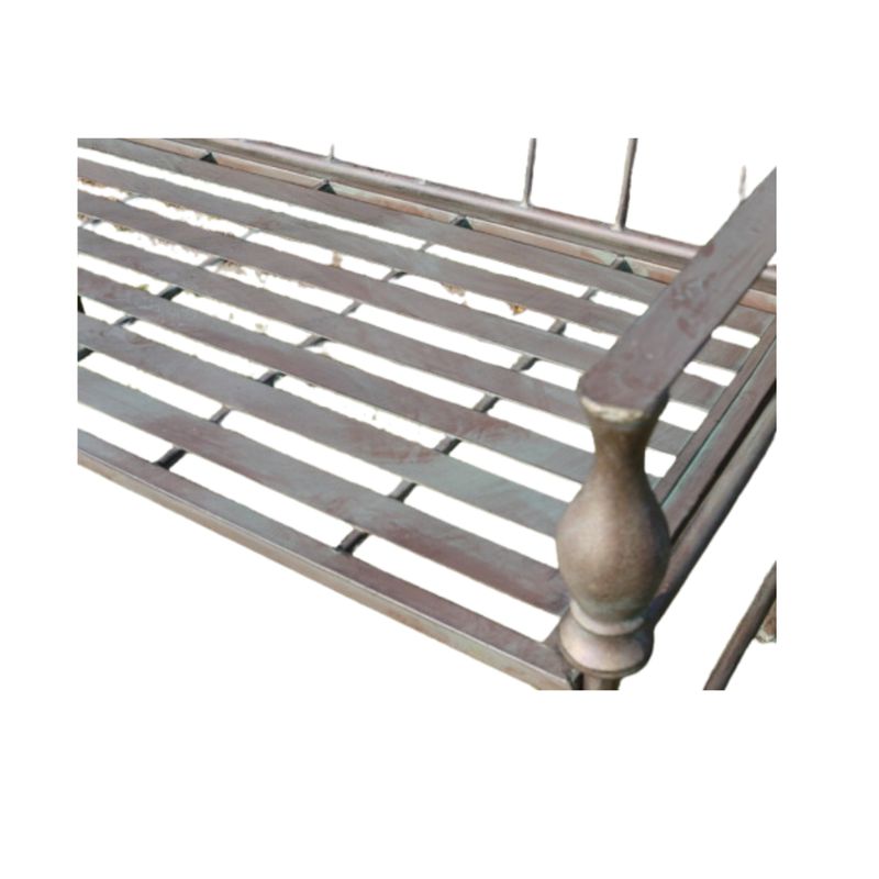 A metal garden bench with real style 