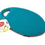 Oval cushion in eucalyptus finish - cut out handle