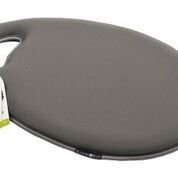 Oval cushion in slate grey finish - cut out handle