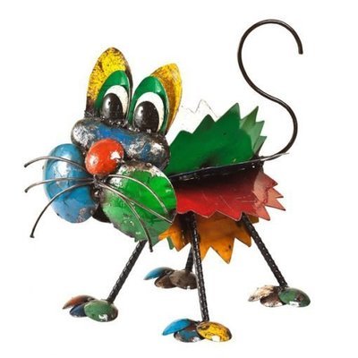 For cat lovers everywhere. Kitty the Cat is a beautiful metal sculpture and at over a foot tall, bound to be an important part of the family.