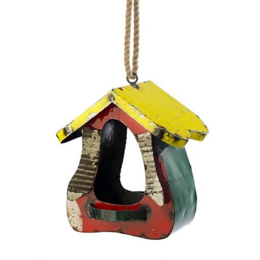 Of course, our feathered friends deserve the very best, so why not treat them to this excellent Bird Palace. Made entirely of recycled metal and hand painted in a colourful finish