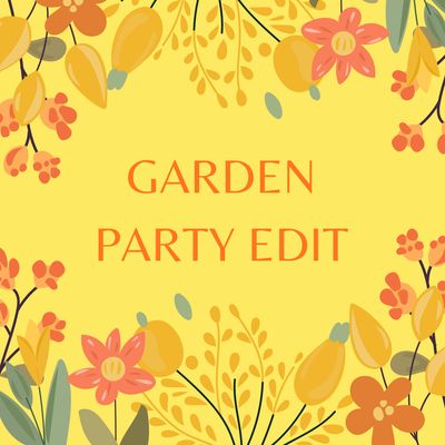 Garden Party Edit.  Image of Sketched Colourful Flowers.
