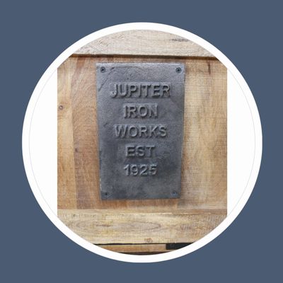 Iron Works Iron plate print.  Jupiter Iron Works Est 1925