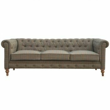 Multi Tweed Three Seater Chesterfield Sofa Combining our popular multi tweed fabric with the Chesterfield styling produces this masterpiece.