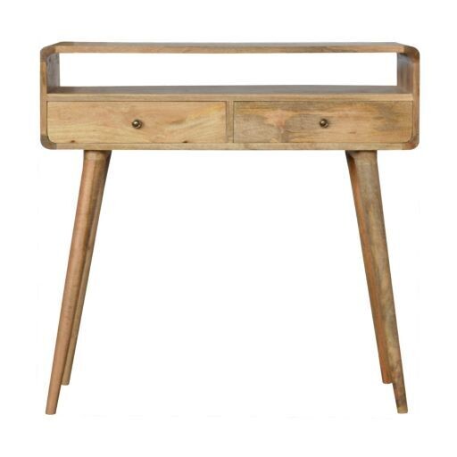 Curved Oak Effect Console Table A simple design console table that fits well in most rooms.