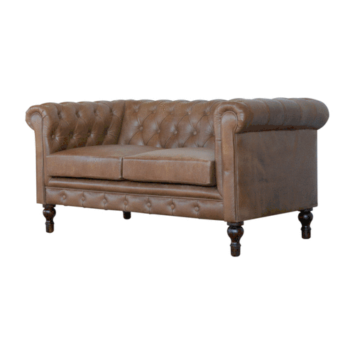 Leather Brown Chesterfield Sofa