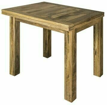 Solid wood oblong dining table with butterfly extension