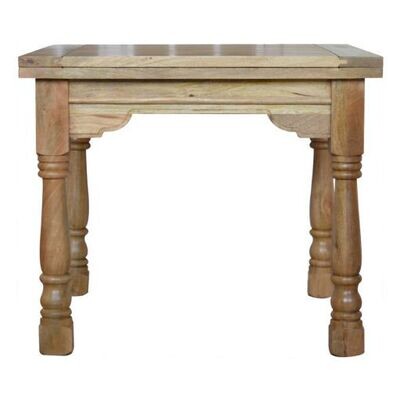Solid wood oblong dining table with butterfly extension