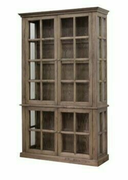 Rouen Small Display Cabinet - Natural The Rouen Display Cabinet comes in two sizes and your choice will depend on the space you need to fill. This is the smaller of the two, and looks quite spectacular with glazed front and side panels.