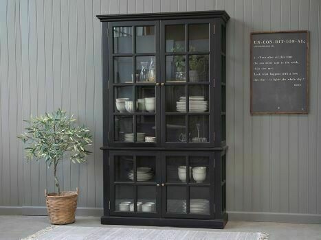As you can see, there are four glass-paned doors which make the perfect display setting. Whilst this is the small Rouen cabinet, it is still sizeable at over six feet tall and four feet wide.