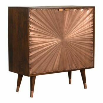 Made from solid Mango wood with a chestnut finish