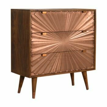 An attractive copper drawer front is so special.