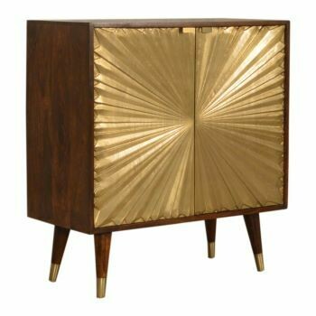 Chestnut finished solid mango wood cabinet