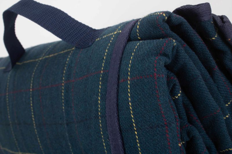 Luxury Blue Tweed Picnic Blanket