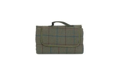 Green Tweed Picnic Blanket