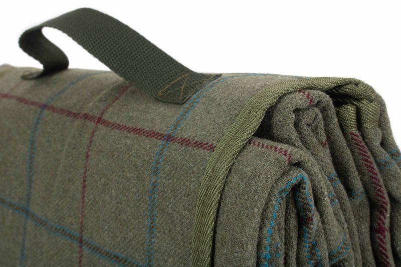 Green Tweed Picnic Blanket