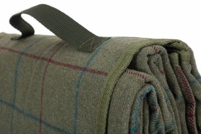 Green Tweed Picnic Blanket