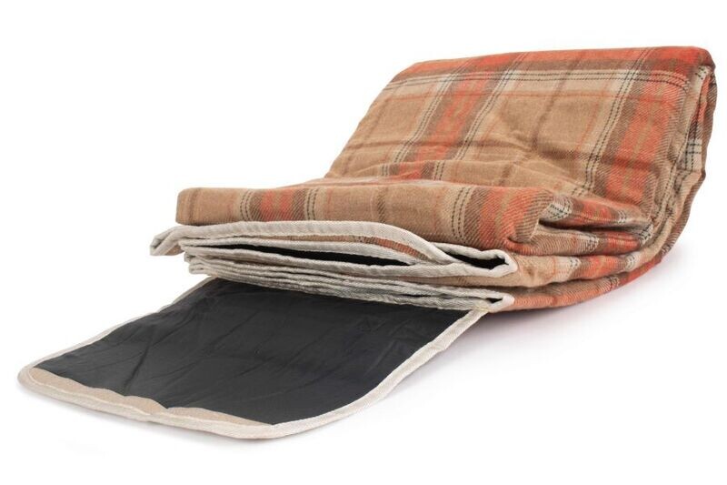 Autumn Red Tartan Picnic Rug