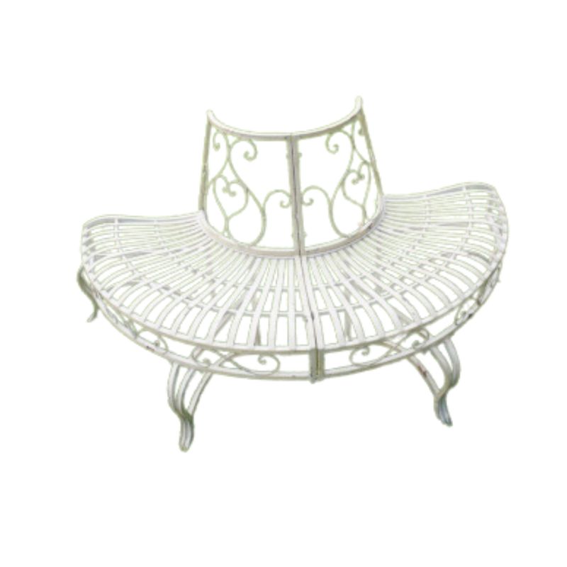 The Wisley is one of those hard-to-find benches designed to go around a tree It is made from metal and looks absolutely delightful.