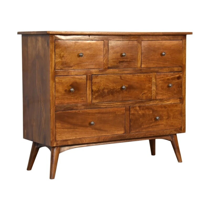 Chestnut Solid Wood Multi Drawer Cabinet.
3 Drawers, 3 Drawers and Two Drawers