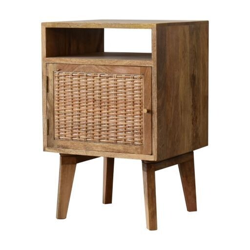 Wood Weave Bedside Cabinet