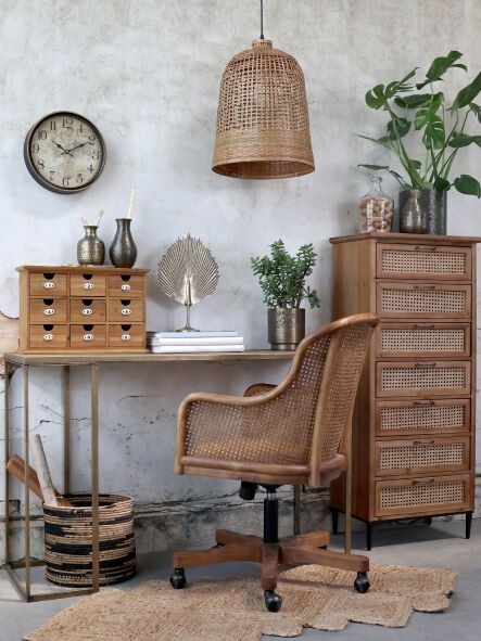 This French Bureau Wicker Chair looks good in this view in situ.