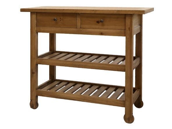 An adaptable Service Trolley, with a natural wood finish, and just right in any eating environment.