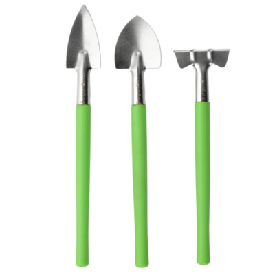 Terrarium Tool Set - Bright green handles with metal blades