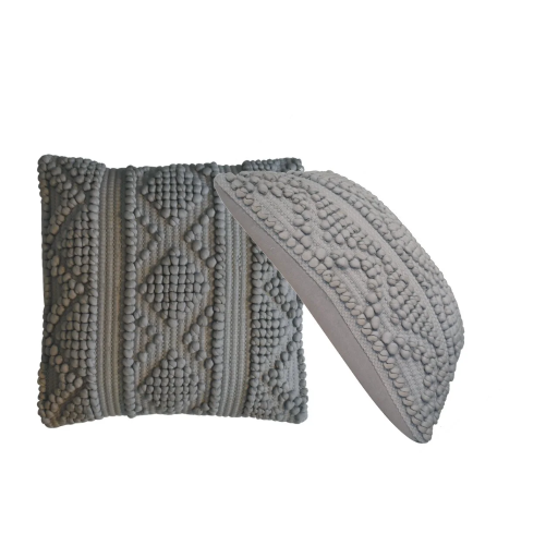 With a patterned classy woven design.
Grey Finish
Set of Two