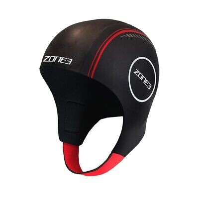 Zone3 Neoprene Swim Cap
Black with Orange trim and white logos
