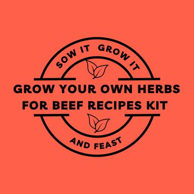 Grow Your Own Herbs for Beef Recipes Kit.  sowitgrowitandfeast.co.uk