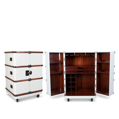 See just how easily the Polo transforms from a luggage trunk into a fully stocked bar.