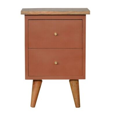 Tonic Hand Painted Bedside Cabinet - Clay Red Our Tonic range also comes in this attractive Clay Red finish