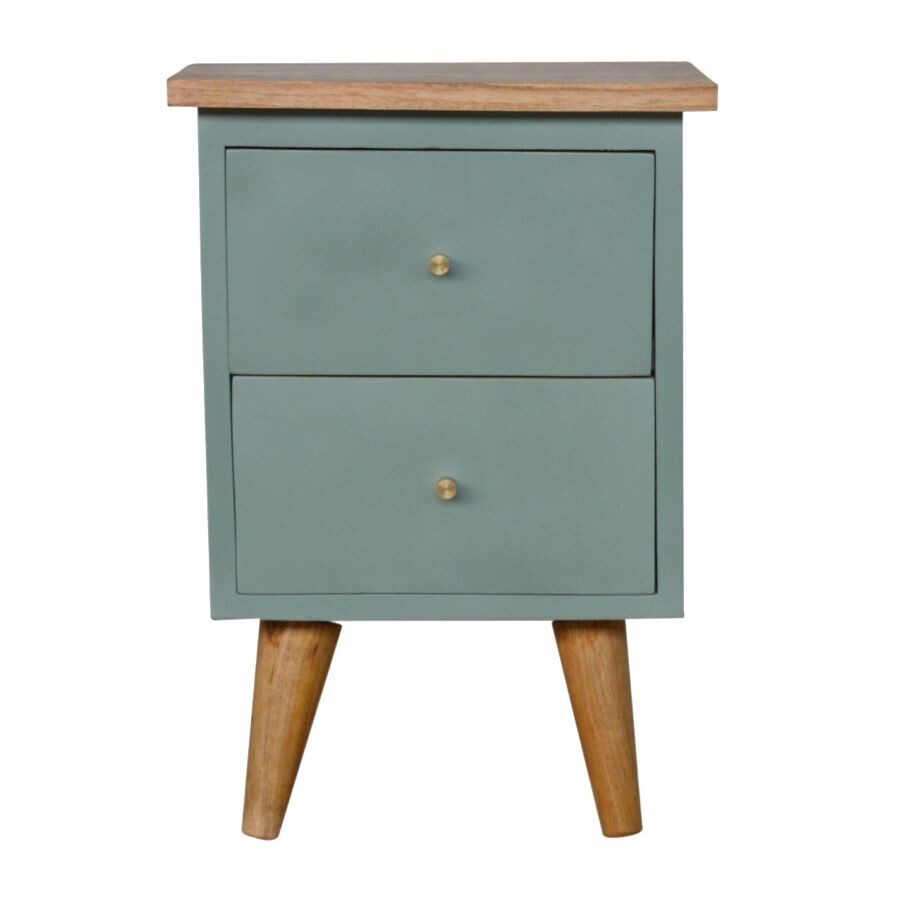 Tonic Hand Painted Bedside Cabinet - Island Green The Tonic is our most popular bedside cabinet probably due to the simple clean lines and the practicality of the useful drawers.