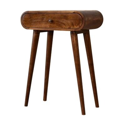 This is a front/side image of this console table