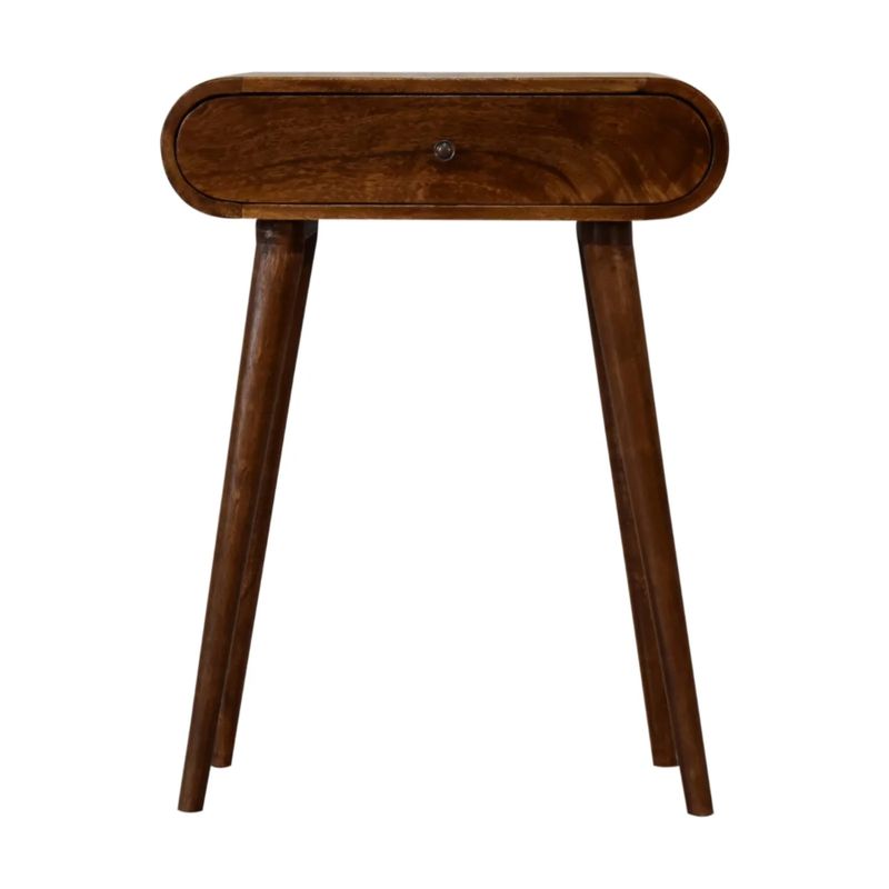 This delightful console table is made from solid mango wood and with a warm chestnut finish is smply beautiful and is ideal in a hallway or a bedroom. 