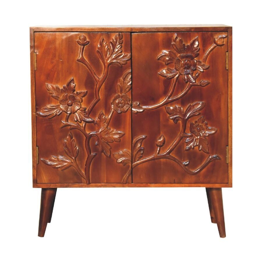 Gardenia Cabinet The Gardenia range boasts a fabulous wooden design on the doors.