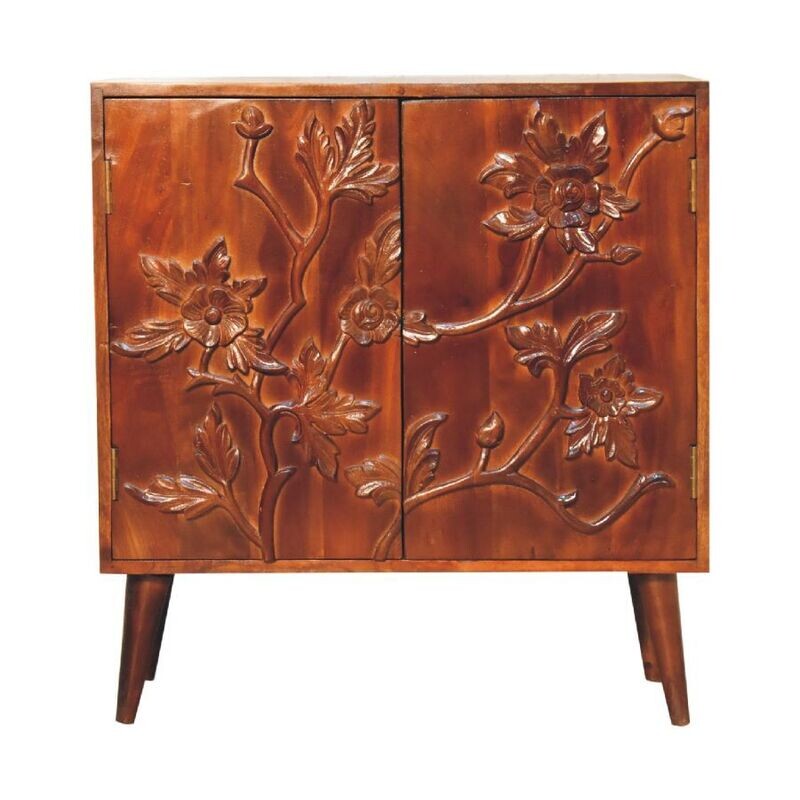 Gardenia Cabinet The Gardenia range boasts a fabulous wooden design on the doors.
