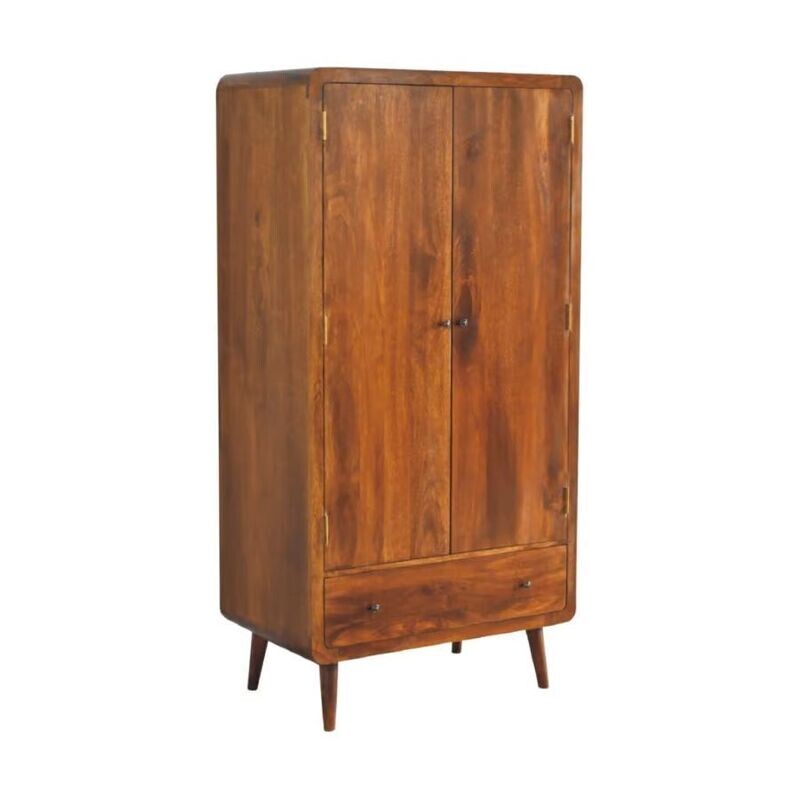 Beautiful chestnut wardrobe showing front/ side projection