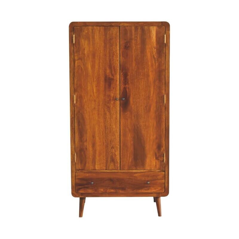 Perth Chestnut Wardrobe A craftsman built full size wardrobe, built to the highest standard of solid wood and finished in a warm chestnut stain.