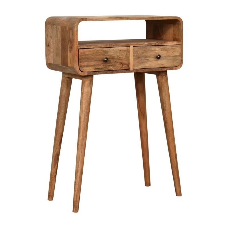 Laycock Open Slot Oak Finish Console Table
