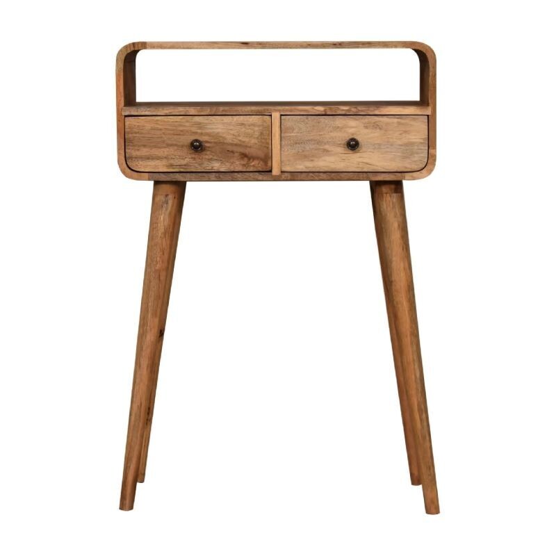 Laycock Open Slot Oak Finish Console Table