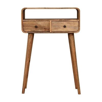 Laycock Open Slot Oak Finish Console Table