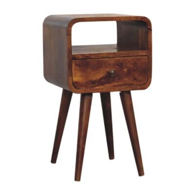 It has modern curved lines and is quite dapper.