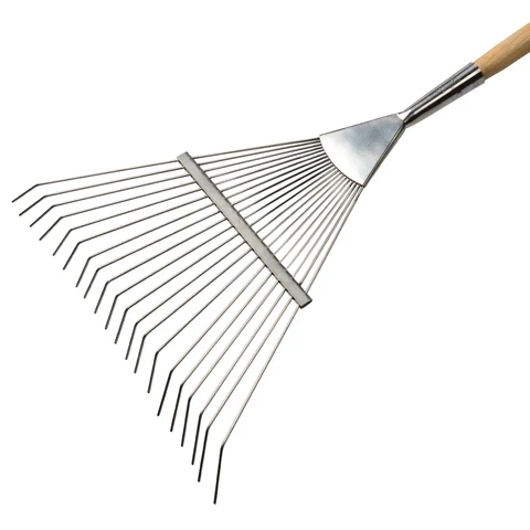 Close up with Leaf Rake close-set flat tines