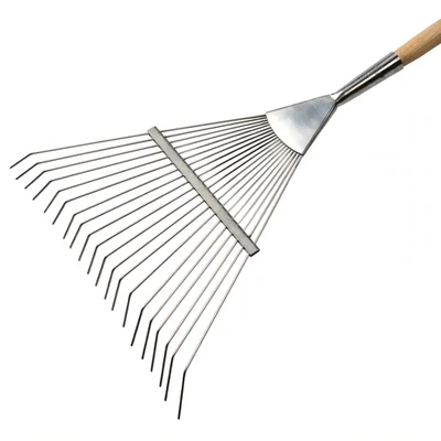 Close up with Leaf Rake close-set flat tines