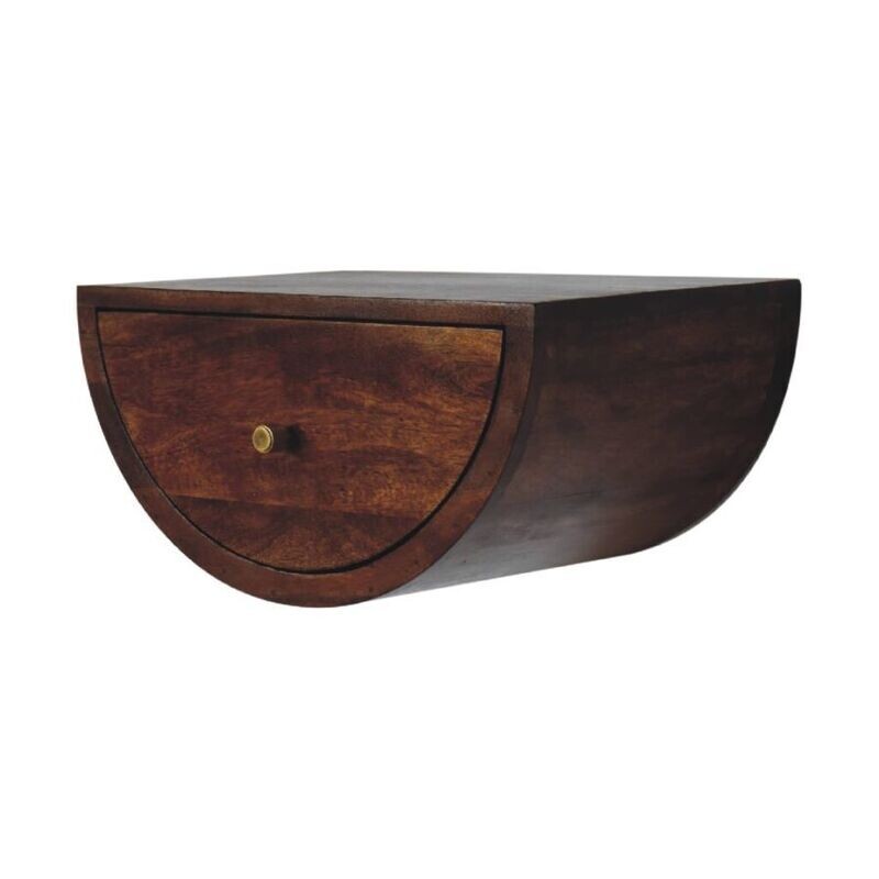 Luna Crescent Wall Mounted Bedside Cabinet