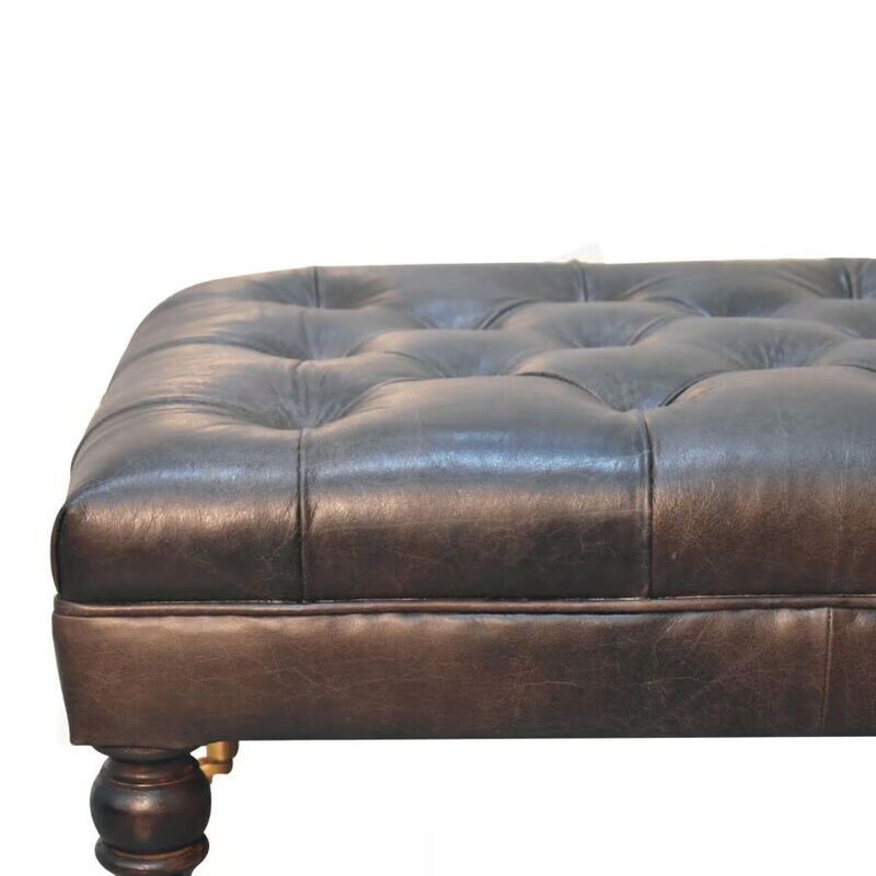 Look at the quality of the seat pad with a buttoned leather seat