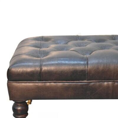 Look at the quality of the seat pad with a buttoned leather seat