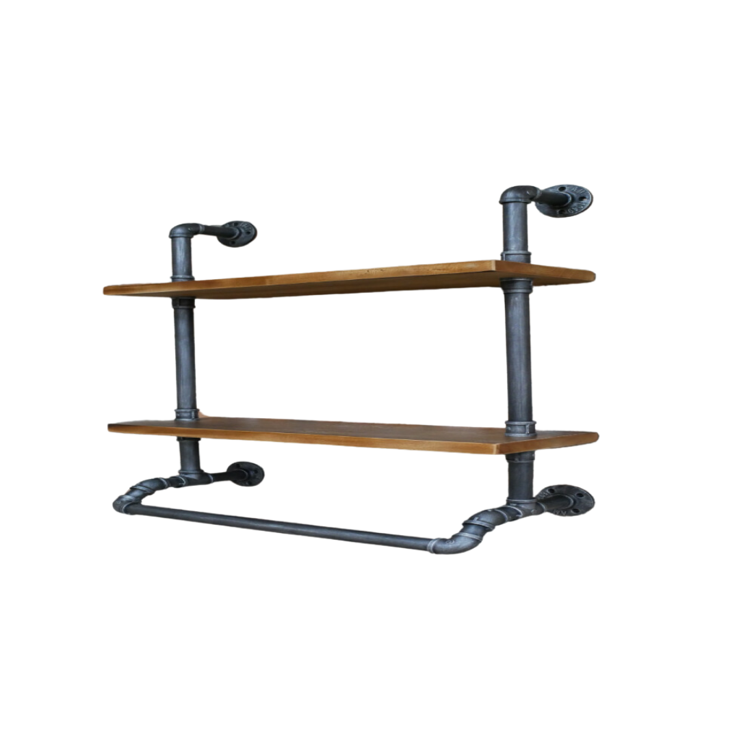 Pipes Wall Shelves An unusual set of wall shelves looking like pipework!